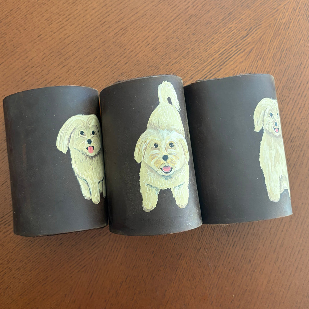 Custom Leather Koozies